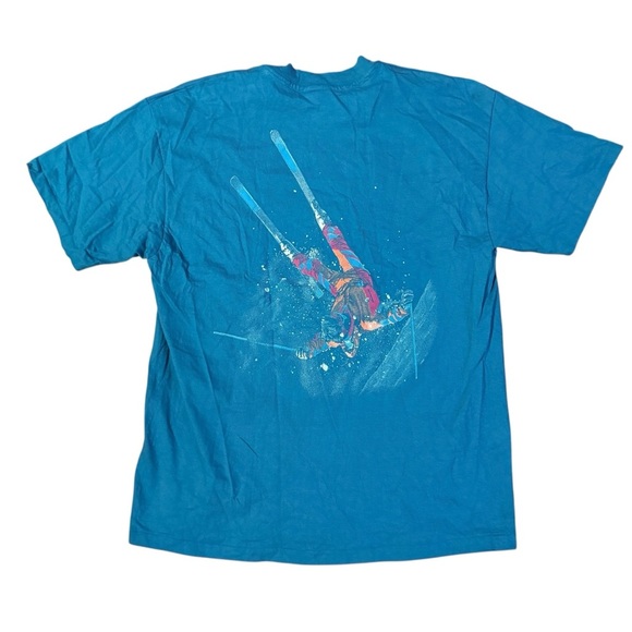 Vintage Skiing Aspen Single Stitch 1980s Neon Size Large - Picture 2 of 4